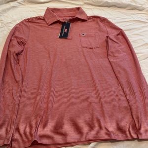 Boys Vineyard Vines Long Sleeve Polo Sz XL NWT